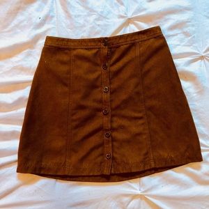 Dark Brown/Amber Hollister button-down skirt